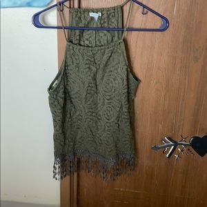 Very cute and flowy low cut sleeveless shirt
